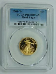 2008-W アメリカ 1/4 オンス。ゴールド イーグル $10 PCGS PR70DCAM｜WORLD RESOURCE【KING店】