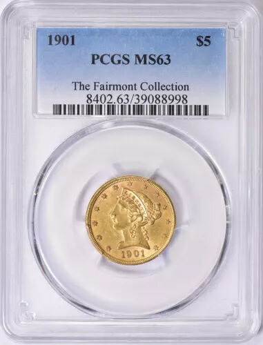 1901 リバティ ヘッド ハーフ イーグル $5 ゴールド PCGS MS63｜WORLD RESOURCE【KING店】