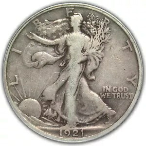 1921-D 50C PCGS F12 ウォーキング リバティ シルバー ハーフダラー 198099|WORLD RESOURCE【KING店】