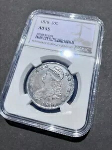 1818 キャップド バスト ハーフダラー NGC AU-55 等級付けおよび認証済み｜WORLD RESOURCE【KING店】
