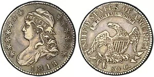 1818/7 PCGS XF40 キャップド バスト ハーフダラー グレート アイ アピール ラージ 8|WORLD RESOURCE【KING店】