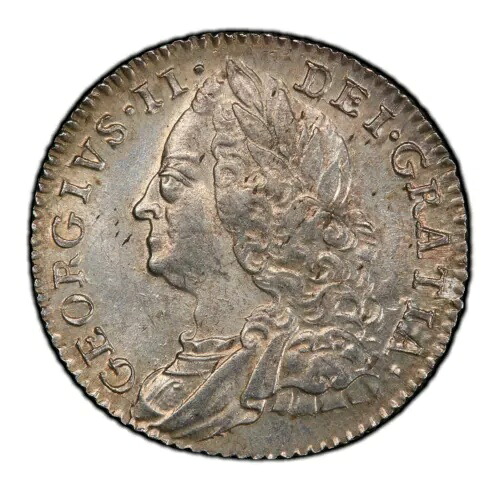 イングランド - 1758 ジョージ 2 世 - シックスペンス 6D - PCGS MS63 - 素晴らしい例です。｜WORLD RESOURCE【KING店】