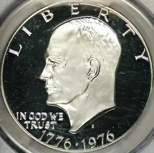 1976-S シルバー プルーフ アイゼンハワー ドル PCGS PR70DCAM|WORLD RESOURCE【KING店】