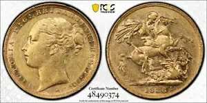 1886-M オーストラリア、ソブリン金貨 1 枚、AU 50 PCGS。｜WORLD RESOURCE【KING店】
