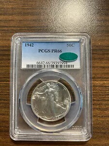 1942-P ウォーキング リバティ シルバー ハーフダラー 50C PCGS プルーフ 66 PR 66 CAC ウォーカー｜WORLD RESOURCE【KING店】 309,870円