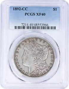 1892-CC モーガン シルバー ダラー EF40 PCGS｜WORLD RESOURCE【KING店】