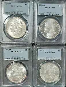 1898-O 1900-O 1902-O 1904-O MORGAN シルバー ダラー $1 すべてのグレードの PCGS MS65 コイン|WORLD RESOURCE【KING店】