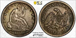 1865 S シーテッド リバティ 半ドル PCGS 非常に良い選択 非常に細かい 45 非常に非常に良い|WORLD RESOURCE【KING店】
