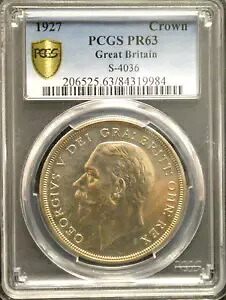 1927年 イギリス クラウン S-4036 ジョージ5世 PCGS PR63|WORLD RESOURCE【KING店】