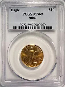 2004 アメリカン ゴールド イーグル 1/4 オンス $10 - PCGS MS69｜WORLD RESOURCE【KING店】