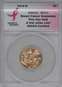 2018-W 乳がん啓発ファーストストライク ANACS MS70