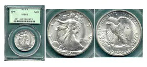1941 50C-PCGS MS65 派手なホワイト & ミント ラスター リバティ ウォーキング ハーフ ++｜WORLD RESOURCE【KING店】