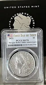 2021-P モルガン ダラー フィラデルフィア PCGS MS70 初日発行旗ラベル?｜WORLD RESOURCE【KING店】