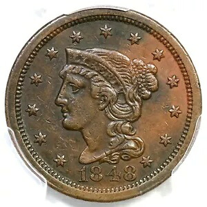 1848 N-32 R-5 PCGS XF 40 編み込みヘア ラージ セント コイン 1c｜WORLD RESOURCE【KING店】