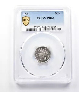 PR66 1881 ニッケル 3 セントピース PCGS グレート コントラスト *1989|WORLD RESOURCE【KING店】