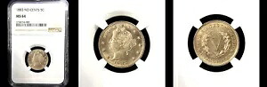 1883 5C セントなし NGC MS64-PQ-リバティ ニッケル---|WORLD RESOURCE【KING店】