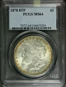 1878 8TF モルガン ドル PCGS MS64