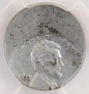 1943 1c スチール セント 40% オフセンター PCGS MS61