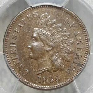 1869 インディアン セント、セミキー デート、PCGS MS-62BN、オリジナル｜WORLD RESOURCE【KING店】