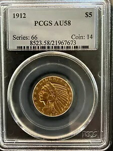 1912 インディアン ハーフ イーグル $5 ゴールド PCGS AU58|WORLD RESOURCE【KING店】