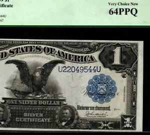 1899 $1 FR#233 シルバー証明書 ブラック イーグル PCGS 64 PPQ 選択 未流通｜WORLD RESOURCE【KING店】