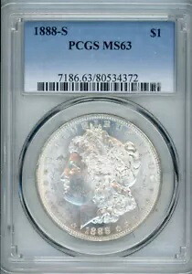 1888-S $1 モルガン シルバー ダラー PCGS MS 63|WORLD RESOURCE【KING店】