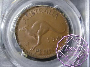 オーストラリア 1946 ペニー PCGS MS62BN|WORLD RESOURCE【KING店】