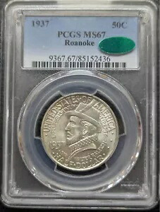 1937-P ロアノーク PCGS MS 67 CAC 記念ハーフダラー｜WORLD RESOURCE【KING店】