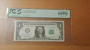 2006 $1 フェデラル ノート FRN スーパー ラッキー ファンシー ロー シリアル 00006800 PCGS 64 PPQ|WORLD RESOURCE【KING店】