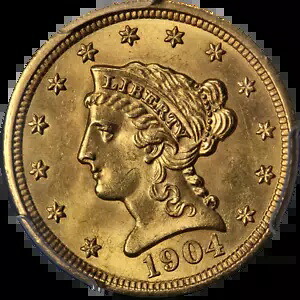 1904 リバティ ゴールド $2.50 PCGS MS65 極上のアイアピール ストロングストライク｜WORLD RESOURCE【KING店】
