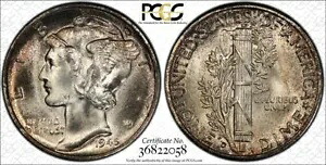 1945 D PCGS MS67+ FB フルバンド |シルバー マーキュリー ダイム - 10c US コイン #40335A｜WORLD RESOURCE【KING店】