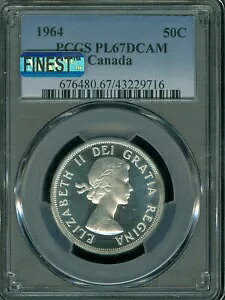 1964 カナダ シルバー 50 セント PCGS PR67 DCAM MAC UHCam 最高級 MAC スポットレス ポップ 2 。｜WORLD RESOURCE【KING店】