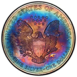 1996 アメリカン イーグル キー デート モンスター トーン PCGS MS68 ブルーベリー ディープ カラー トーニング｜WORLD RESOURCE【KING店】