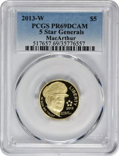 2013-W 5 つ星将軍記念 $5 ゴールド PR69DCAM PCGS