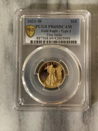 2021-W $10 ゴールド アメリカン イーグル タイプ 2 ファースト ストライク PCGS PR69 DCAM｜WORLD RESOURCE【KING店】