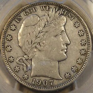 1907-S 理容室 ハーフダラー 50c PCGS 認定 VF35｜WORLD RESOURCE【KING店】