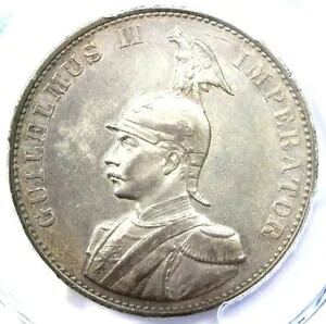 1893 ドイツ東アフリカ ヴィルヘルム 2 世 2 ルピー コイン 2R - 認定 PCGS AU 詳細