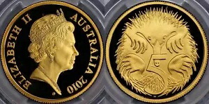 オーストラリア 2010 年 金 5 セント - PCGS PR70DCAM