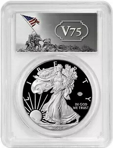 2020 W 終末世界大戦 WW2 V75 プライベート アメリカン シルバー イーグル プルーフ PR70 PCGS PF70