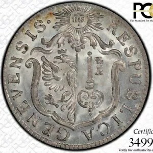 驚くべきタイド最高級 PCGS MS65 1776 IG 6 SOL スイス ジュネーブ プルーフのような IHS