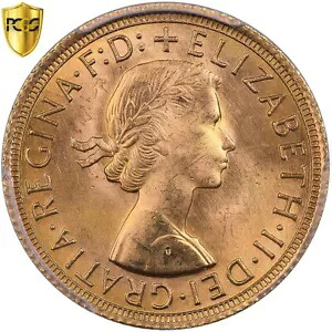 [#1120649] イギリス、エリザベス 2 世、ソブリン、1965 年、ゴールド、PCGS、MS65、KM:90