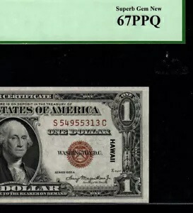 1935A $1 ハワイ - 第二次世界大戦緊急発行 Fr# 2300 PCGS Gem 67 PPQ S5499313C