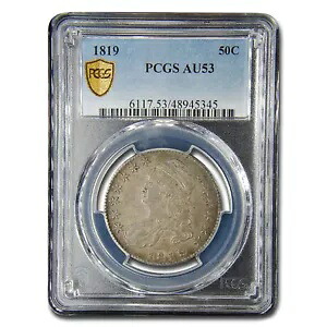 1819 バスト ハーフダラー AU-53 PCGS