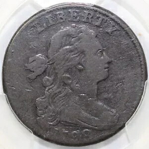 1798 1c S-165 2nd ヘアスタイル ドレープバスト ラージセント PCGS VG 10 EX;エルズワース
