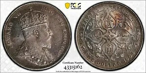 1904 B 海峡集落 $1 ドル PCG Au58 レア コイン