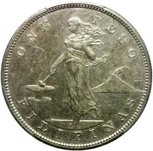 1905-S フィリピン ペソ アレン-16.06 カーブ セリフ PCGS AU 詳細