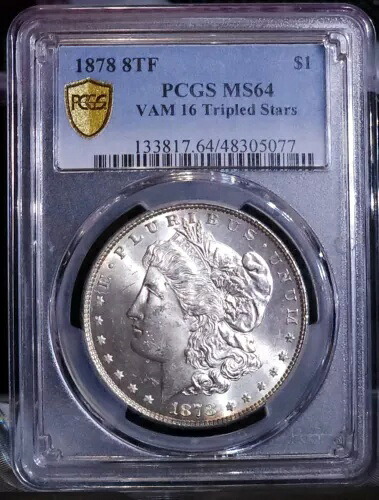 1878 8TF モルガン ドル VAM 16 PCGS MS64