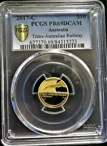 2017-C オーストラリア オーストラリア横断鉄道 $10 ゴールド PCGS PR69DCAM * レア POP 3/1