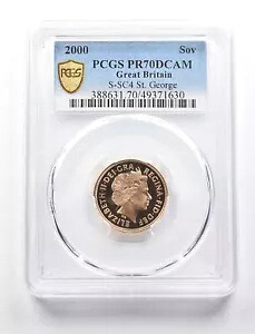 2000 英国 ゴールド ソブリン S-SC4 セント ジョージ PR70 DCAM PCGS *2706