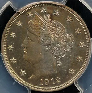 1912 5c プルーフ リバティ ニッケル PCGS PR 65+ カメオ
